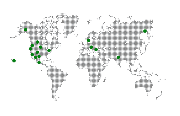 Courses World Locations Map